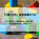 1歳1ヶ月の自宅保育の1日